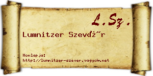 Lumnitzer Szevér névjegykártya